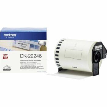 Brother Dk 22246 Black On White Paper Label Roll 103mmx3048m Dk22246 Fusion Office