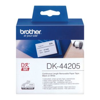 Brother Dk 44205 Black On White Removable Paper Label Roll 62mmx3048m Dk44205 Fusion Office