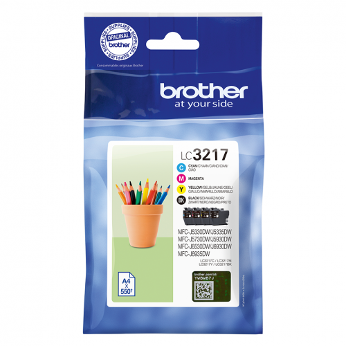 Brother Lc 3217val Value Pack Black Cyan Magenta Yellow Lc3217val Fusion Office