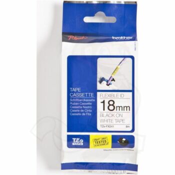 Brother Tzefx241 Black On White Flexible Label Tape 18mmx8m Fusion Office