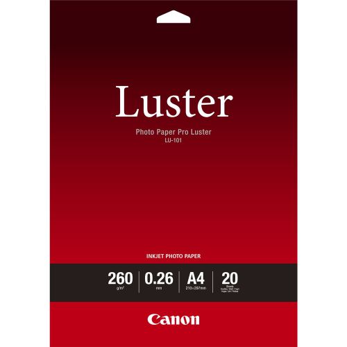 Canon 6211b006 Luster Paper A4 20 Sheets Fusion Office
