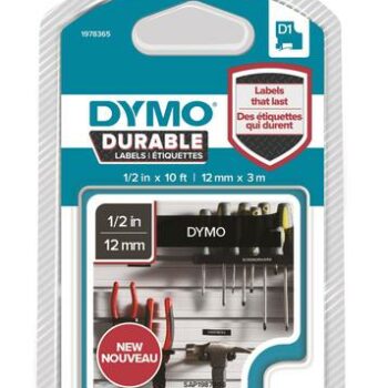 Dymo D1 Durable Label White On Black 1978365 12mm X 3m Each Fusion Office