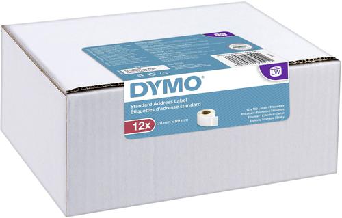 Dymo Lw Labels 2093091 White 28mm X 89mm 12 Rolls Fusion Office