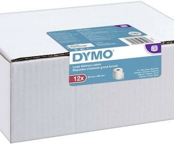 Dymo Lw Labels 2093093 White 36mm X 89mm 12 Rolls Fusion Office