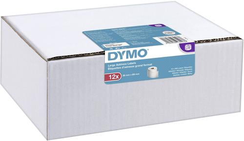 Dymo Lw Labels 2093093 White 36mm X 89mm 12 Rolls Fusion Office