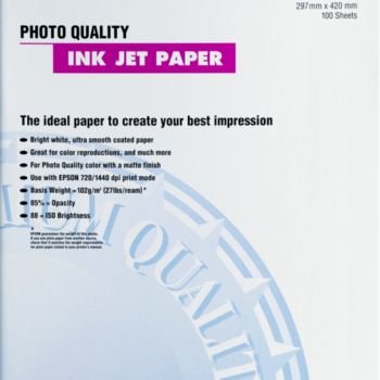 Epson C13s041068 Photo Paper A3 100 Sheets Fusion Office
