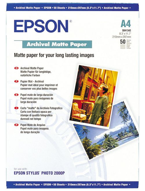 Epson C13s041342 Archival Matte Paper A4 50 Sheets Fusion Office