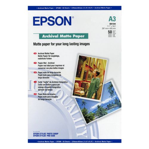 Epson C13s041344 Archival Matte Paper A3 50 Sheets Fusion Office