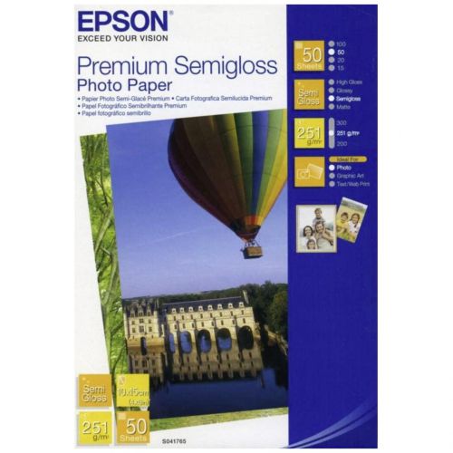 Epson C13s041765 Semi Gloss Photo Paper 10x15cm 50 Sheets Fusion Office