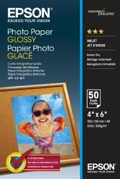 Epson C13s042547 Glossy Photo Paper 10x15cm 50 Sheets Fusion Office