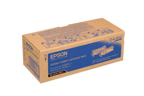 Epson C13s050631 0630 Black Toner 2x3k Twinpack Fusion Office