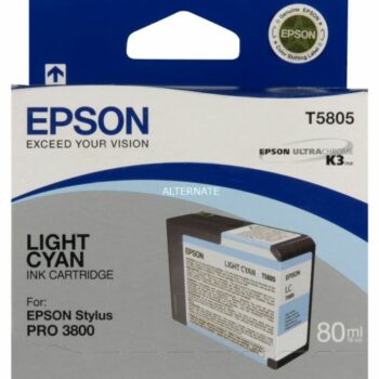 Epson C13t580500 T5805 Light Cyan Ink 80ml Fusion Office
