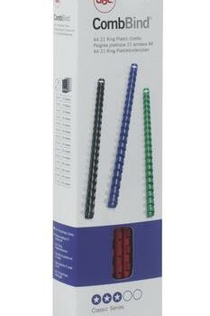 Gbc Binding Combs 10mm Black A4 21 Ring 4028175 Pk100 Fusion Office
