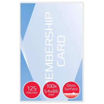 GBC Laminating Pouches Card 54x86 125mic 3740300 - Pack 100