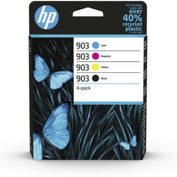 Hp 903 Black Cyan Magenta Yellow 6zc73ae Pack 4 Fusion Office