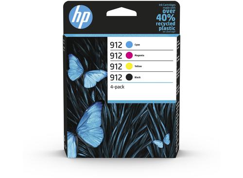 Hp 912 Black Cyan Magenta Yellow 6zc74ae Pack 4 Fusion Office