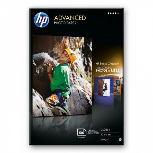 Hp Q8692a Glossy Photo Paper 10x15cm Pack 100 Fusion Office