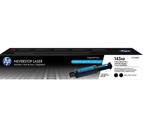 Hp W1143ad 143ad Neverstop Black Toner 2pk Fusion Office