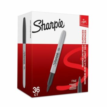 Sharpie Fine Point Permanent Marker Black 2025040 Pack 36 Fusion Office