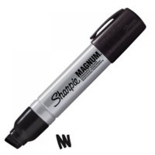 Sharpie Magnum Metal Permanent Large Chisel Tip 148mm Black Pk12 Fusion Office