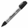 Sharpie Metal Barrel Permanent Marker Small Bullet Tip Black Pk12 Fusion Office