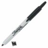 Sharpie Retractable Permanent Marker Fine Tip Black Pk12 Fusion Office