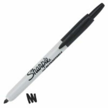 Sharpie Retractable Permanent Marker Fine Tip Black Pk12 Fusion Office