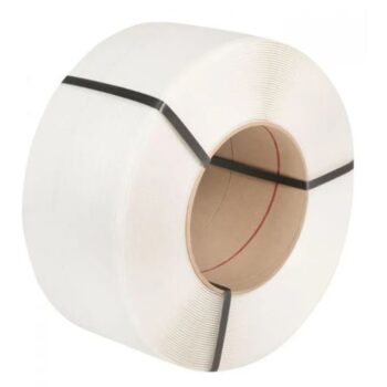 Polypropylene Strapping White Medium Duty 12mm x 3000m 190mm Core - Box 2