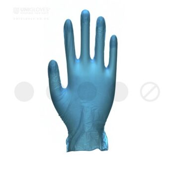Unicare Blue Vinyl Gloves Large Powder-Free GS0084 - Pack 100