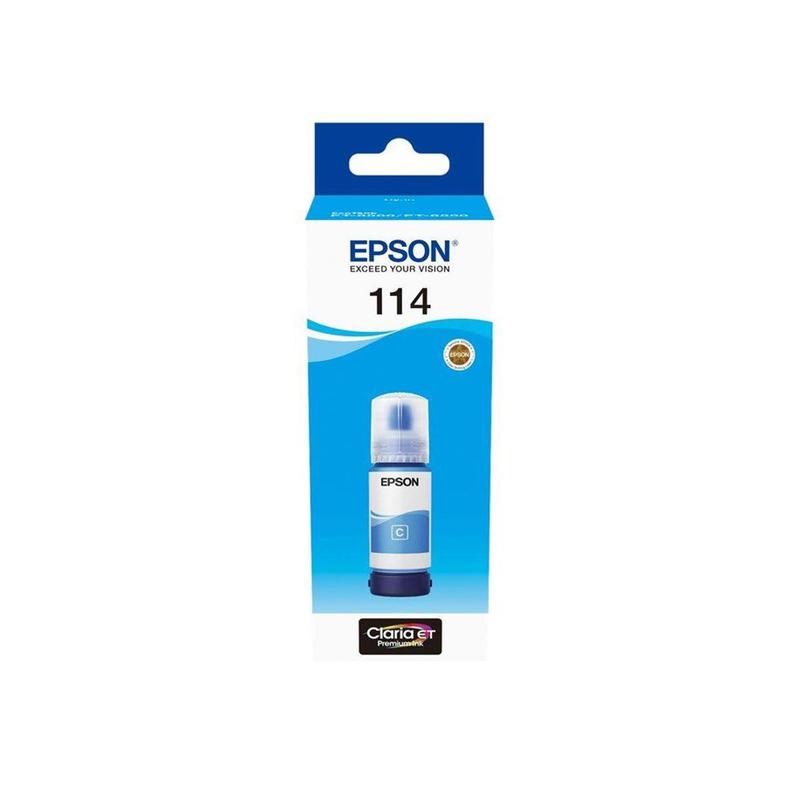 Epson 114 Cyan Ecotank Ink Bottle C13t07b240 Fusion Office
