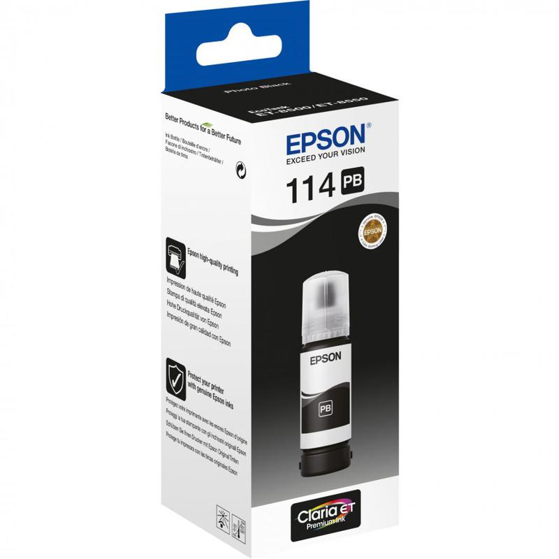 Epson 114 Photo Black Ecotank Ink Bottle C13t07b140 Fusion Office