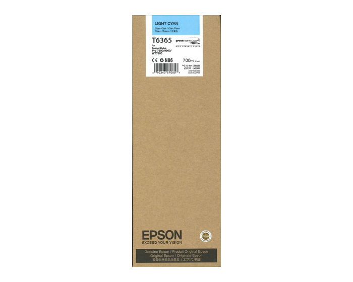 Epson T6365 Light Cyan Ink Cartridge C13t636500 Fusion Office
