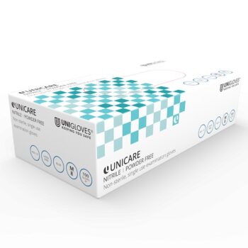 Unicare Nitrile Powder-Free Gloves Medium GS0033 - Pack 100