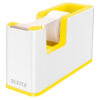 Leitz WOW Dual Colour Tape Dispenser & Tape White/Yellow 53641016