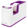 Leitz WOW Dual Colour Tape Dispenser & Tape White/Purple 53641062