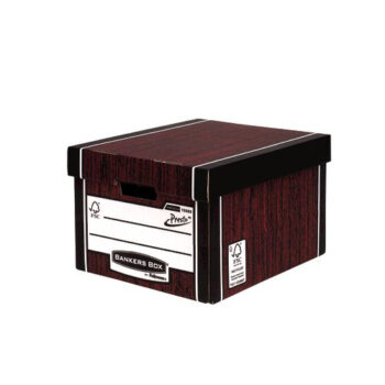 Bankers Box Premium Classic Boxes Woodgrain 7250513 - Pack 5