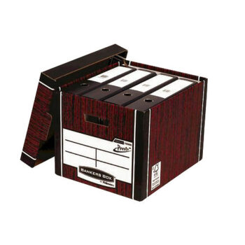 Bankers Box Premium Tall Boxes Woodgrain 7260520 - Pack 5