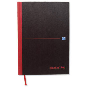 BlackNRed Casebound A5 Indexed Notebook 100080491 - Pack 5