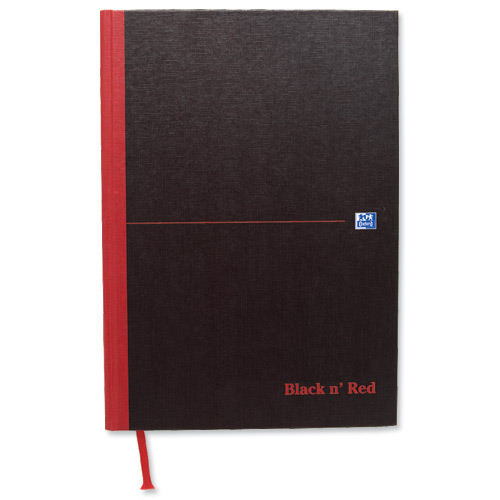 BlackNRed Casebound A5 Indexed Notebook 100080491 - Pack 5