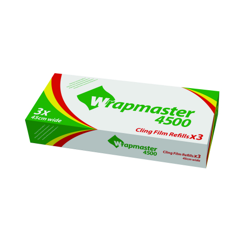 Wrapmaster 4500 Clingfilm Refills 450mm x 300m 0505003 - Pack 3