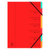 Europa 7 Part Organiser File Red A4 54075E