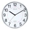 Unilux Clock Aria 285mm Diameter Metal Grey Rim 400094280