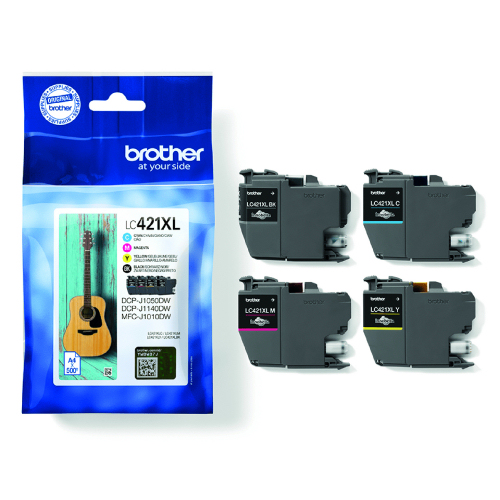 Brother LC-421XLVAL Inkjet Cartridges Black / Cyan / Magenta / Yellow LC421XLVAL