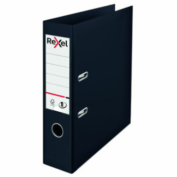 Rexel Choices Lever Arch Files Black 75mm A4 2115501