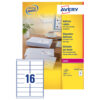 Avery L7162-500 Laser Address A4 Labels 16 Per Page 99.1x33.9 White - 500 Sheets