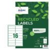 Avery LR7162-100 Laser Recycled A4 Labels 16 per Page 99.1x33.9 White - 100 Sheets