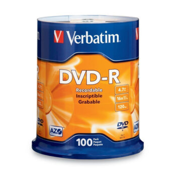 Verbatim DVD-R 16x Non-Printable Spindle 4.7gb 43549 - Pack 100