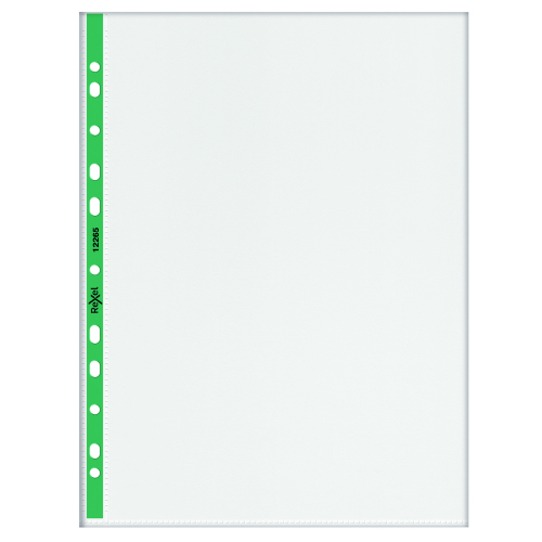 Rexel CopyKing A4 Punched Pockets Glass Clear 2115705 - Pack 25