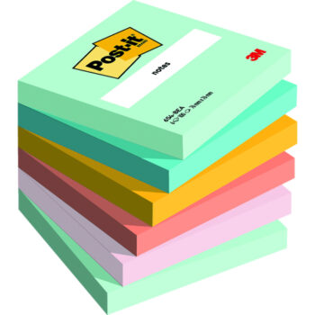 3M 654-6-BEA Post-it Notes 76x76mm Beachside - Pack 6