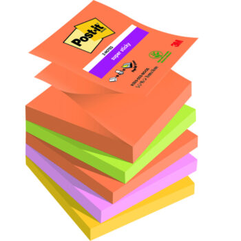 3M Post-it Super Sticky Z-Notes 76x76mm Boost Colours (5) R330-5SS-BOOS
